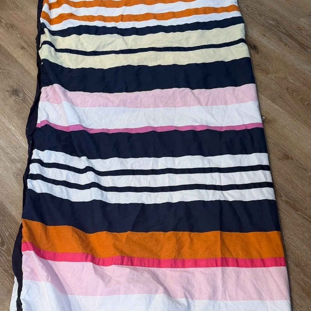 Kate Spade Striped Multicolor Duvet Cover Set- Twin x 2 Duvets